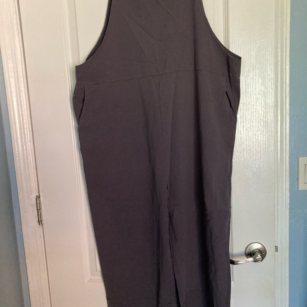 Gray bib Jumpsuit/overalls/romper large